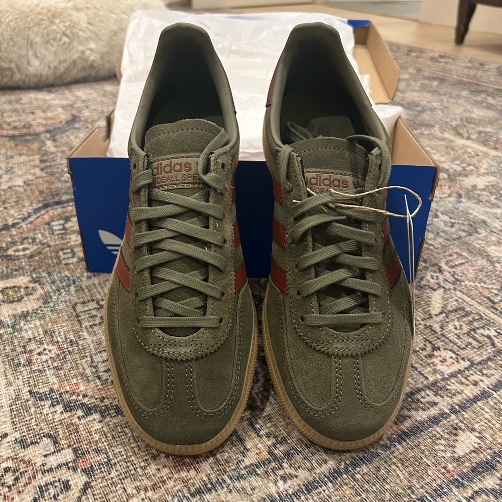 Adidas Spezial Olive and Maroon Suede Shoes - Picture 4 of 8